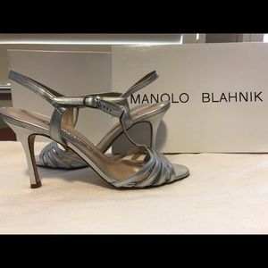 Manolo Blahnik Rebeuf dress sandals - silver sz 37